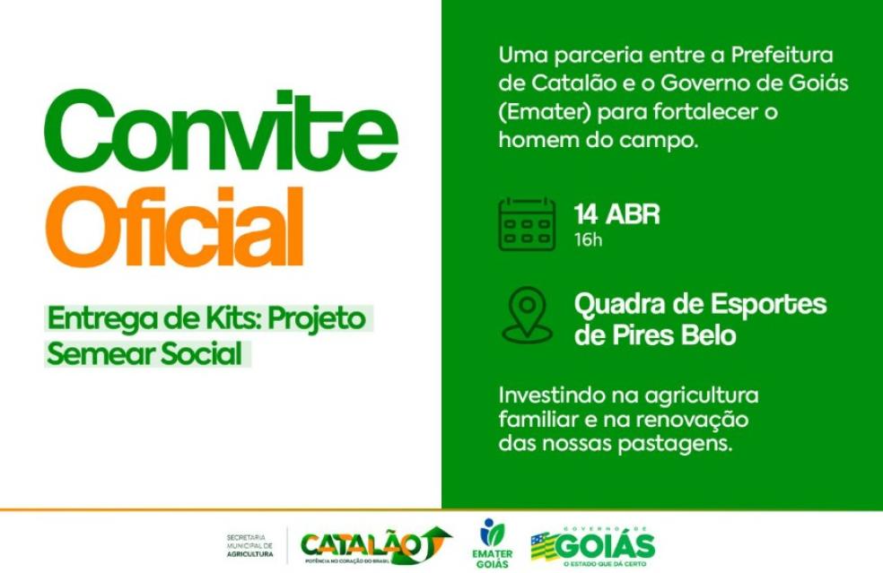 Parceria entre Prefeitura e Governo de Goiás entrega insumos para fortalecer agricultura familiar em Pires Belo